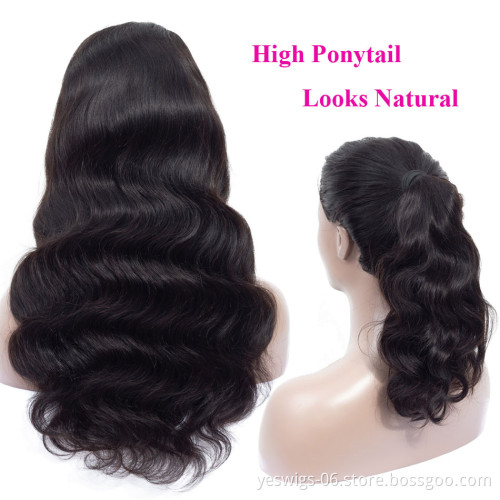 Hair Product For Black Women Pre Plucked Raw Virgin Cuticle Aligned Swiss Mink Brazilian Human Hair Body Wave Lace Front Wig